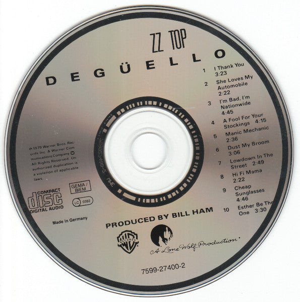 ZZ Top - Deguello (WME CD Album) NM