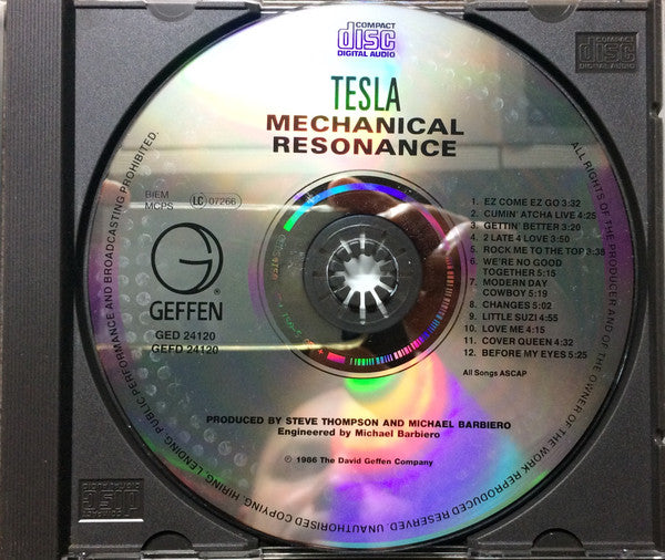 Tesla - Mechanical Resonance (1986 CD) VG+