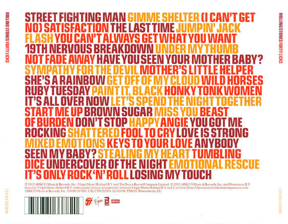 Rolling Stones - Forty Licks (2002 DCD) NM