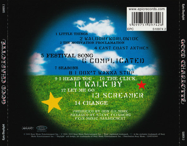 Good Charlotte - Good Charlotte (2003 CD) NM