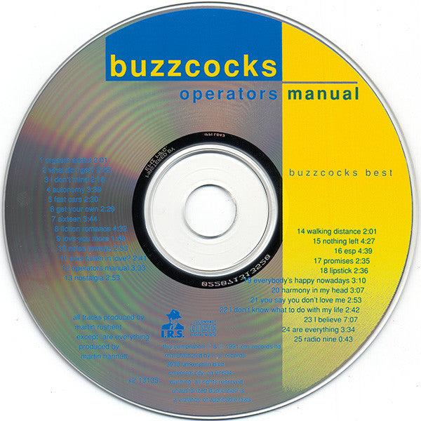 Buzzcocks - Operators Manual ~ Buzzcocks Best (1991 US CD) NM