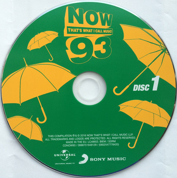 Various - Now Thats What I Call Music 93  (2016 DCD) VG+