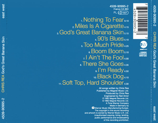 Chris Rea - God's Great Banana Skin (1992 CD) VG+