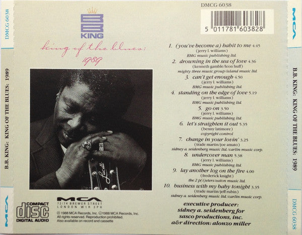 B.B King - King of the Blues 1989 (1988 CD) VG+