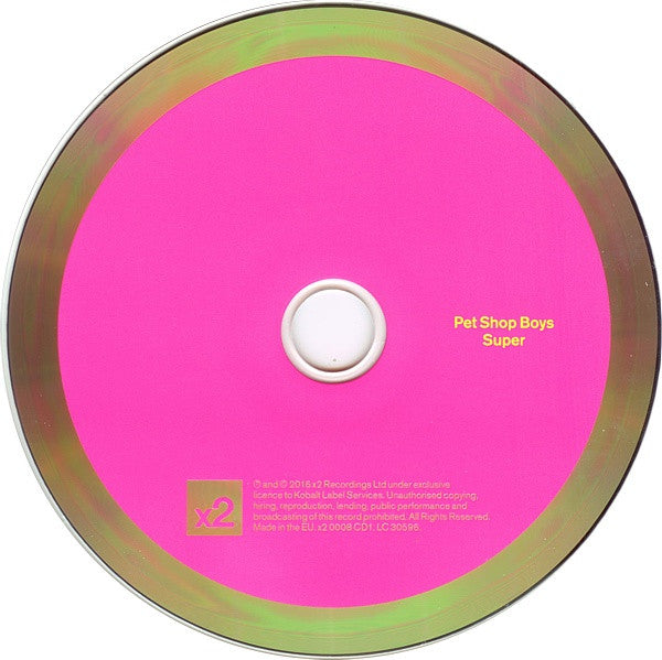 Pet Shop Boys - Super (2016 CD) No Sticker!  Mint