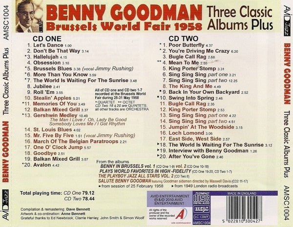 Benny Goodman - Three Classic Albums + (2010 JAZZ DCD) NM