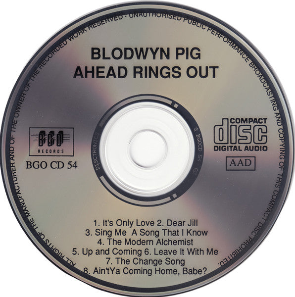 Blodwyn Pig - Ahead Rings Out (1994 BGO CD) NM