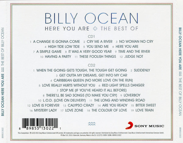 Billy Ocean - Here You Are + The Best Of (2016 DCD) Mint