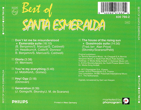 Santa Esmeralda - Best of (1987 CD) VG+