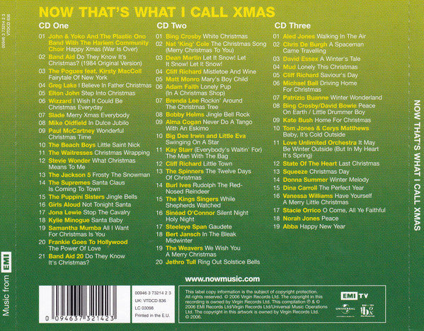 Various - Now Thats What I Call Xmas  (2006 (Green) Triple CD) VG