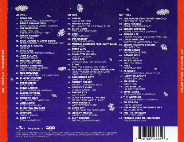 Various - Christmas Hits ~ 60 Festive Favourites (2004 Triple CD) VG+