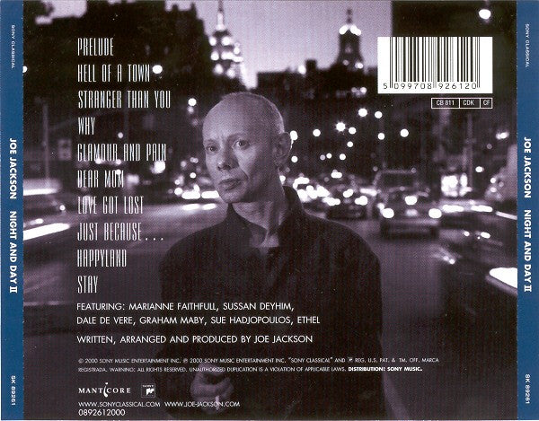 Joe Jackson - Night and Day II (2000 CD) VG+