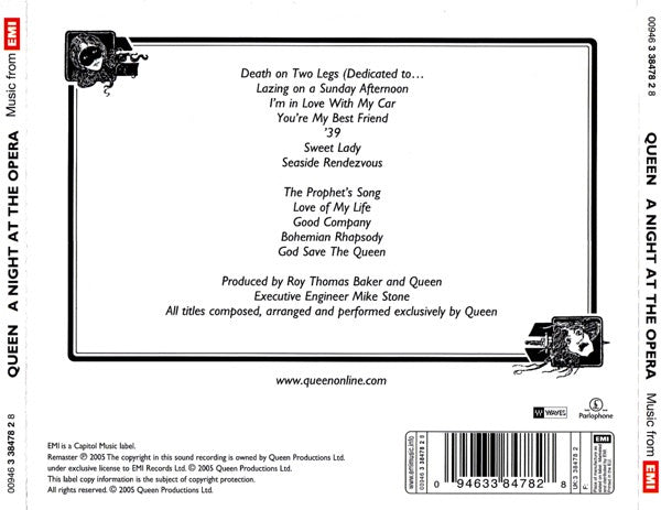 Queen - A Night At The Opera (2005 Remaster CD) Mint