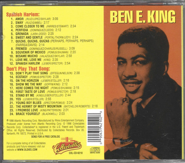 Ben E. King - Spanish Harlem / Don't Play That Song (2 on 1 CD) NM