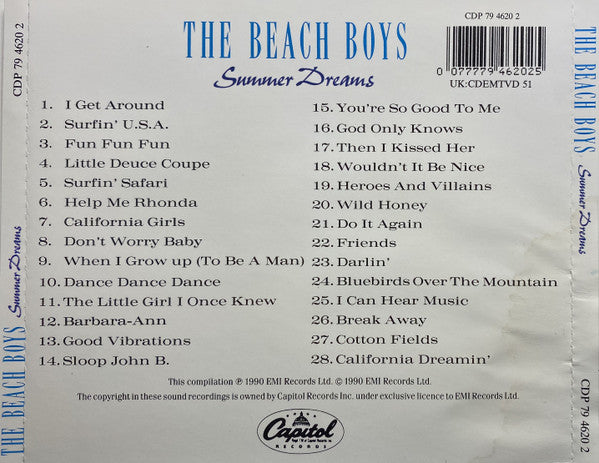 Beach Boys - Summer Dreams~28 Classic Tracks (1990 CD) NM