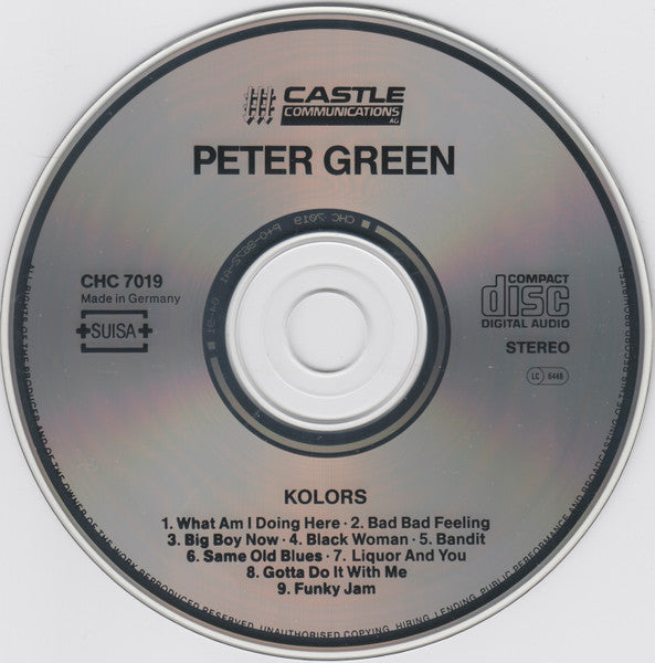 Peter Green - Kolors (Rare German 1991 CD) VG+