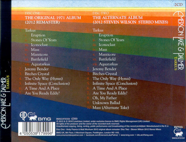Emerson Lake and Palmer - Tarkus (2016 Deluxe Edition DCD) Mint