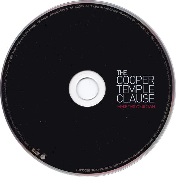 Cooper Temple Clause - Make This Your Own (2007 CD) Mint