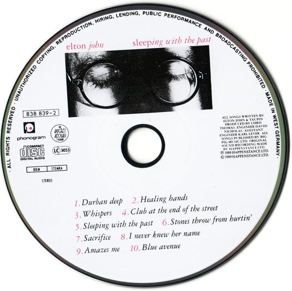 Elton John - Sleeping with the Past (1989 CD) VG+