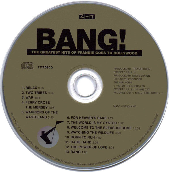 Frankie Goes to Hollywood - Bang!...The Greatest Hits (1998 CD) NM