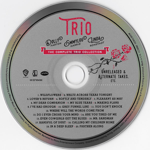 Dolly Parton/Emmylou Harris/Linda Ronstadt - Trio (2016 Triple CD Set) VG+