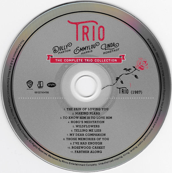Dolly Parton/Emmylou Harris/Linda Ronstadt - Trio (2016 Triple CD Set) VG+