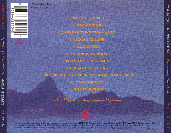 Little Feat - Representing the Mambo (1990 CD) NM