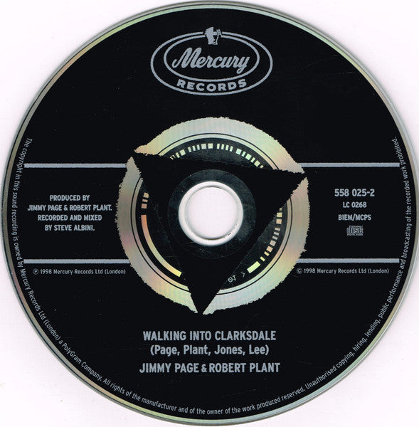 Jimmy Page & Robert Plant - Walking into Clarksdale (CD) VG+ ...
