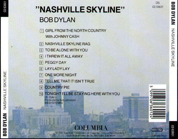 Bob Dylan - Nashville Skyline (1988 CD) Mint