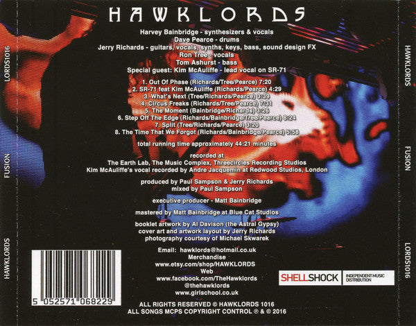 Hawklords - Fusion (2016 Gig CD) VG