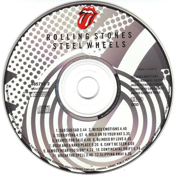 Rolling Stones - Steel Wheels (1989 CD) VG+
