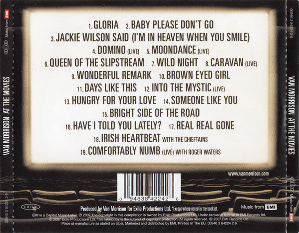 Van Morrison - At the Movies ~ Soundtrack Hits (2007 CD) VG+