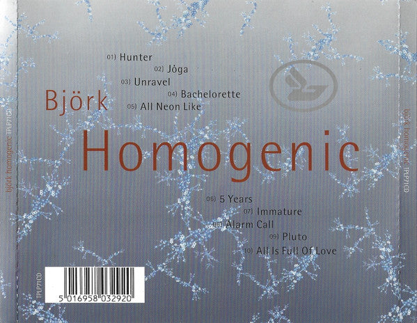 Bjork - Homogenic (UK 1997 1st Press CD) VG+