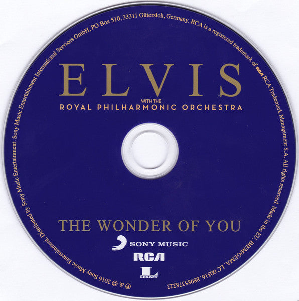 Elvis Presley - Wonder of You with Royal Philharmonic Orchestra (2016 CD) Sealed