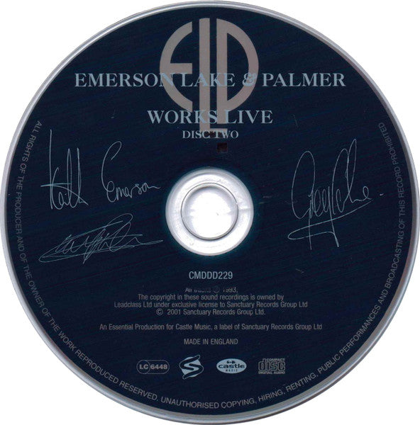 Emerson Lake & Palmer - Works Live (2001 DCD) NM