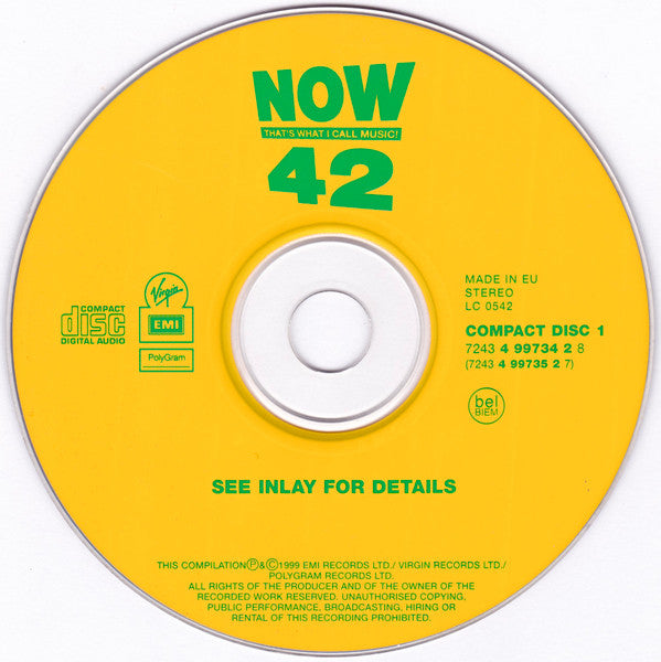 Various - Now Thats What I Call Music 42 (1999 DCD) Mint