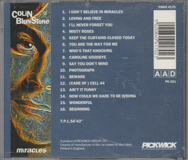 Colin Blunstone - Miracles (UK 1993 CD) NM