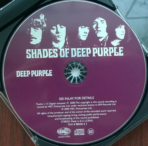 Deep Purple - Shades of Deep purple (2000 Remaster & Bonus) NM