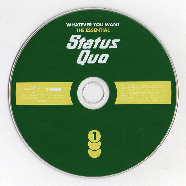 Status Quo - Whatever You want ~ The Essential (2016 Triple CD Set) NM