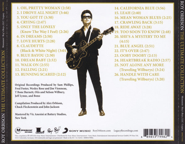 Roy Orbison - The Ultimate Collection (2016 CD) Mint