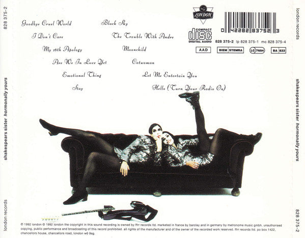 Shakespear's Sister - Hormonally Yours (1992 UK CD) VG+