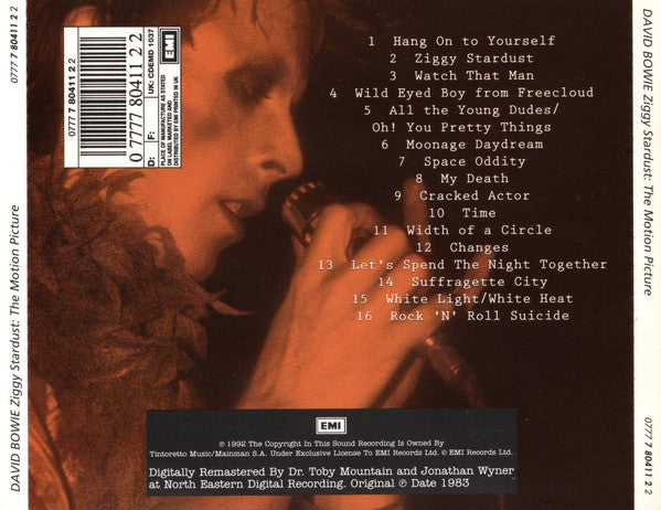 David Bowie - Ziggy Stardust ~ The Motion picture (1992 UK O.S.T CD) VG+