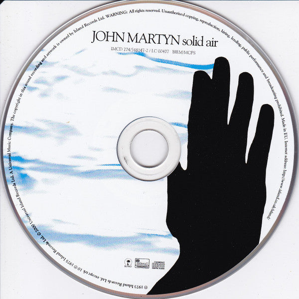 John Martyn - Solid Air (2000 Island Remasters CD) NM