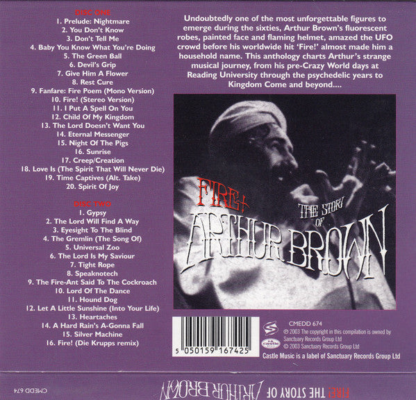 Arthur Brown - Fire! The Story of (Rare 2003 DCD) NM