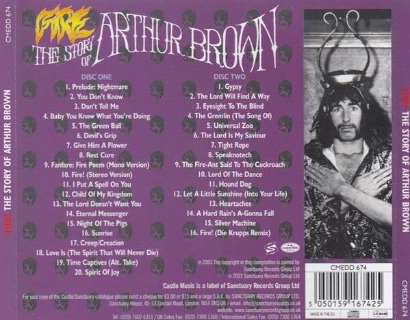 Arthur Brown - Fire! The Story of (Rare 2003 DCD) NM