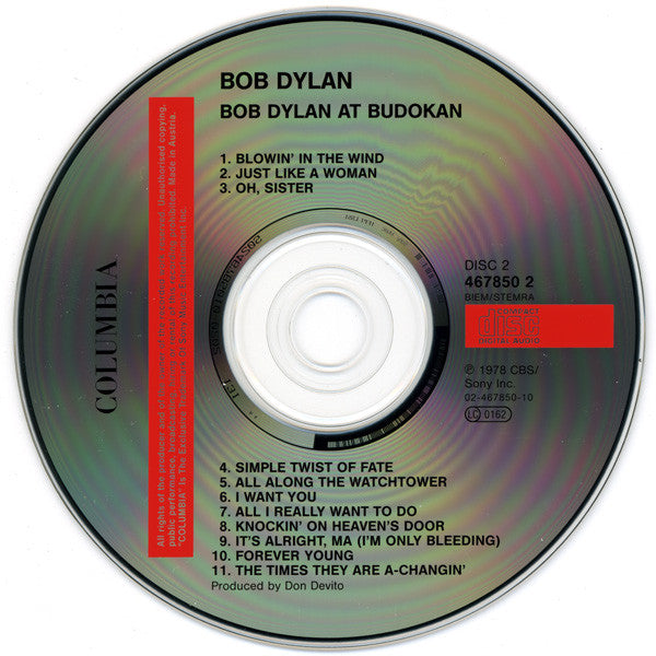 Bob Dylan - At Budokan (1996 DCD) Mint