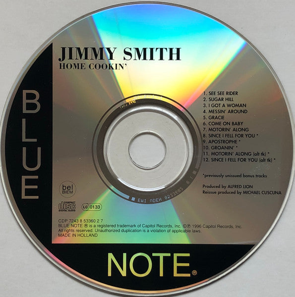 Jimmy Smith - Home Cookin' (1996 Jazz CD Album) NM