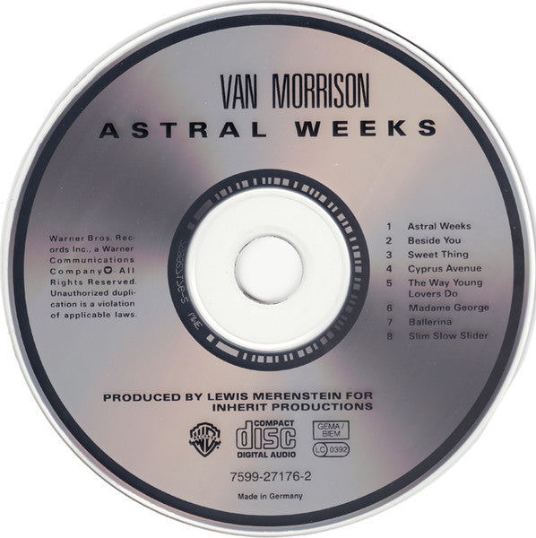 Van Morrison - Astral Weeks (1992 CD Album) NM