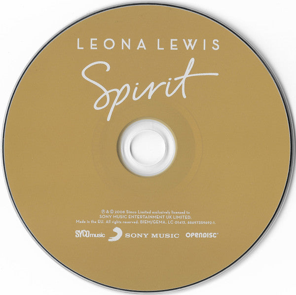 Leona Lewis - Spirit (Deluxe Edition CD & DVD) NM