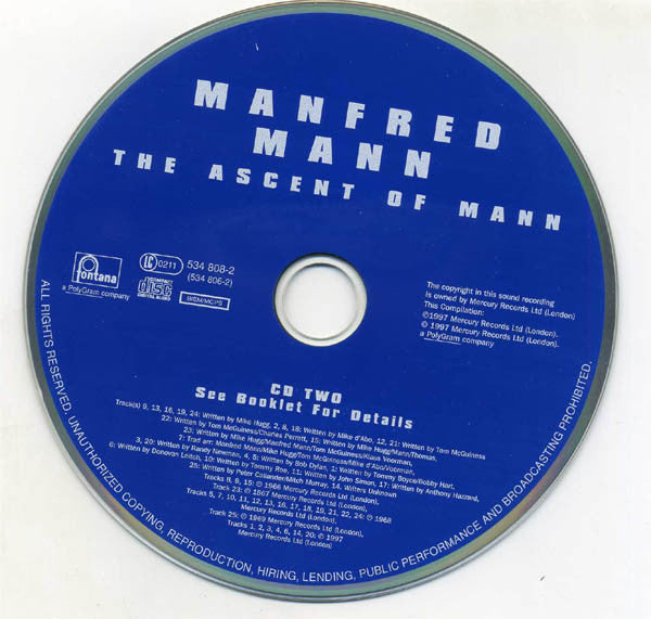 Manfred Mann - The Ascent of Mann (1997 Double CD) NM